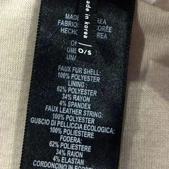 Akemi + Kin Anthropologie Women's Alonna Cream Sherpa Vest One Size Faux Fur - Picture 4 of 4